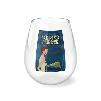 Scripted Murder - Stemless Wine Glass, 11.75oz