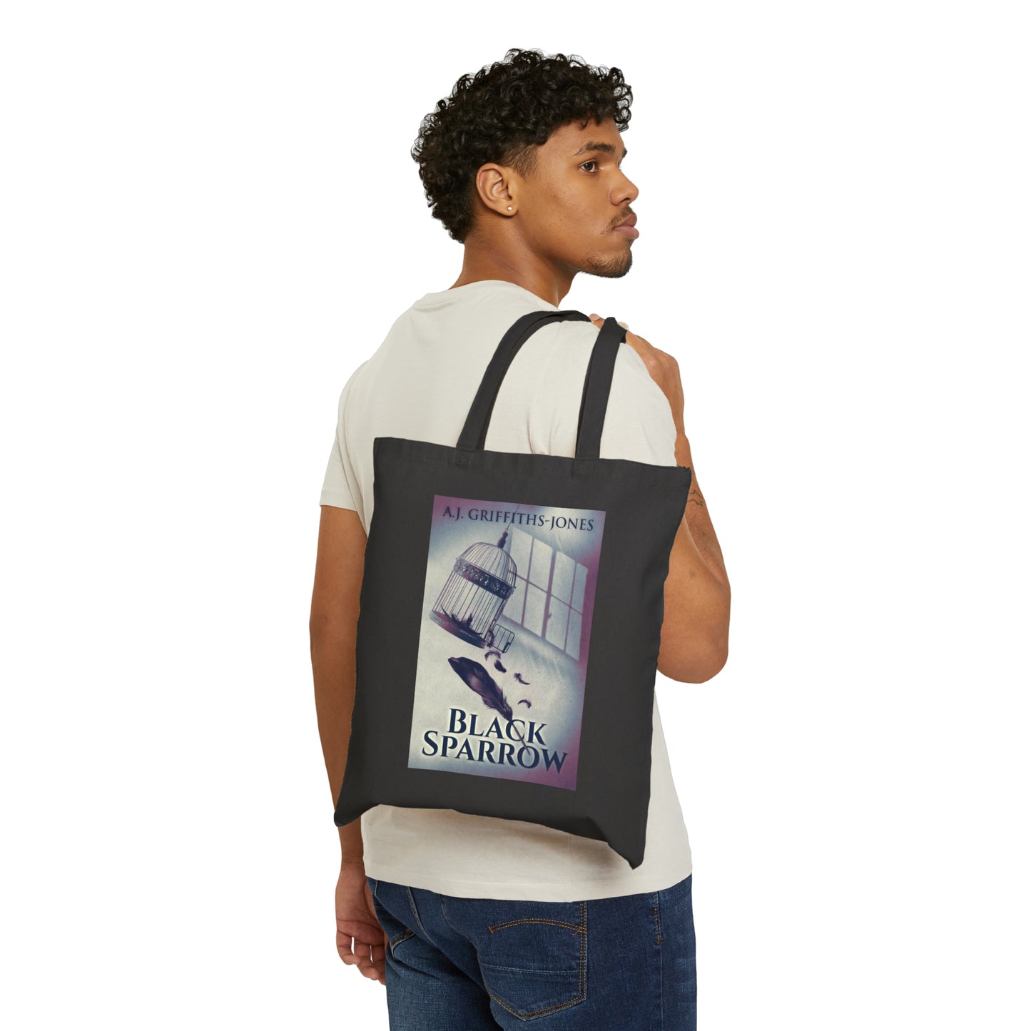 Black Sparrow - Cotton Canvas Tote Bag