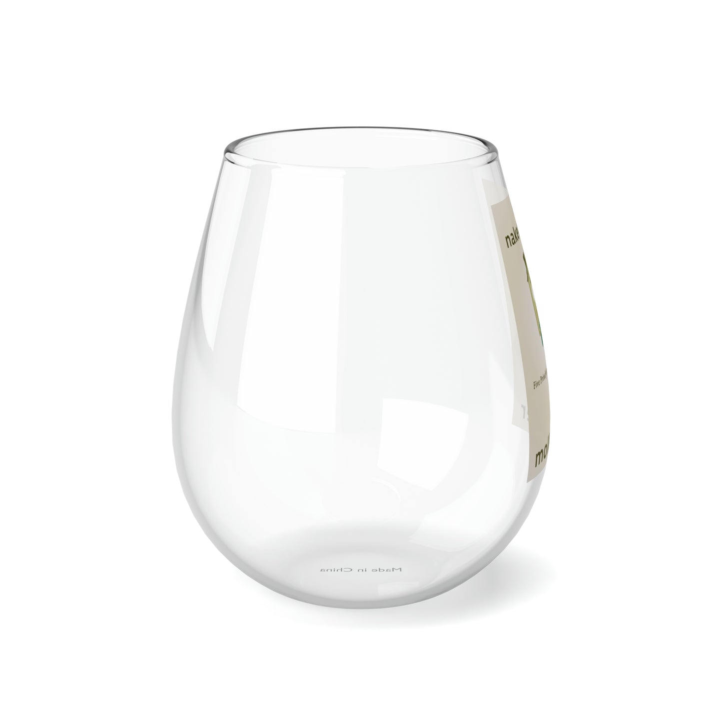 The Naked House - Stemless Wine Glass, 11.75oz