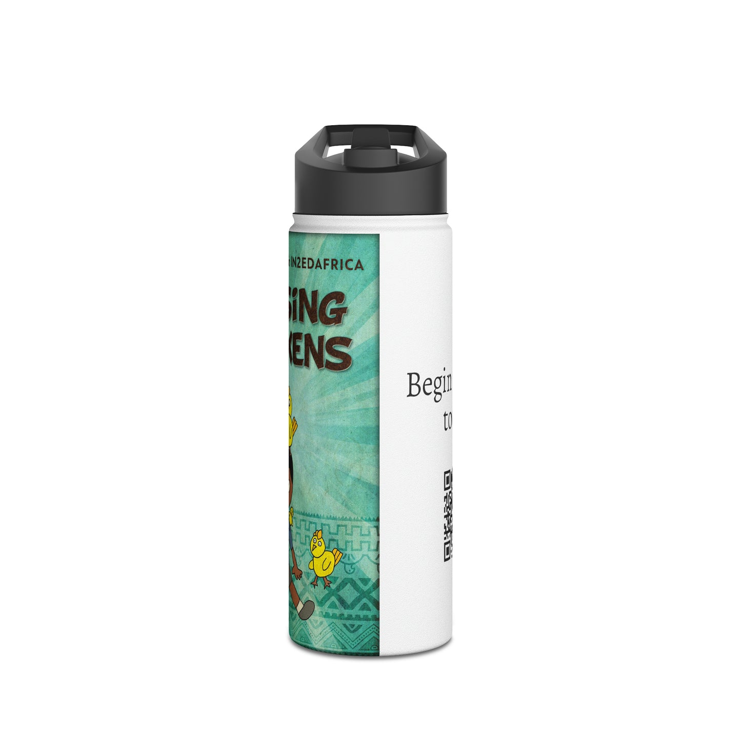 Chasing Chickens - Stainless Steel Water Bottle