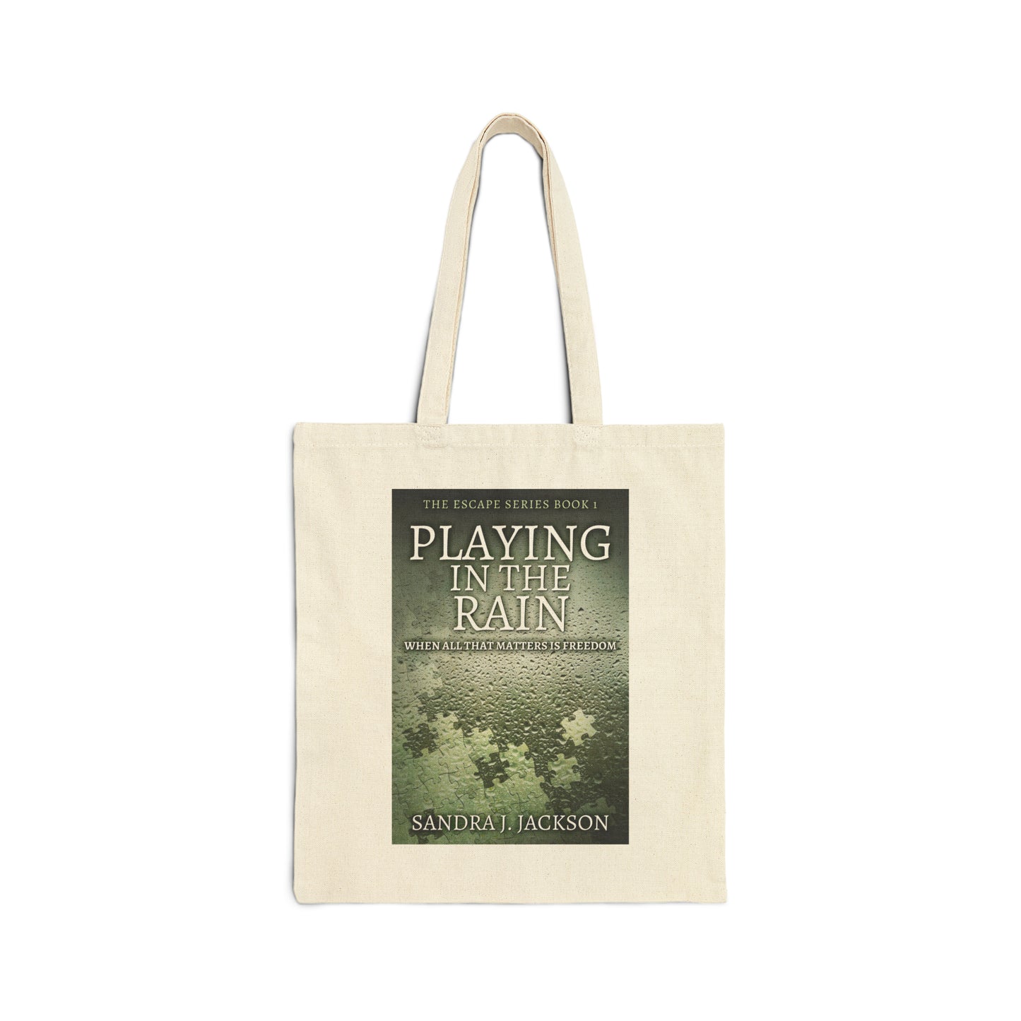 Playing in The Rain - Cotton Canvas Tote Bag