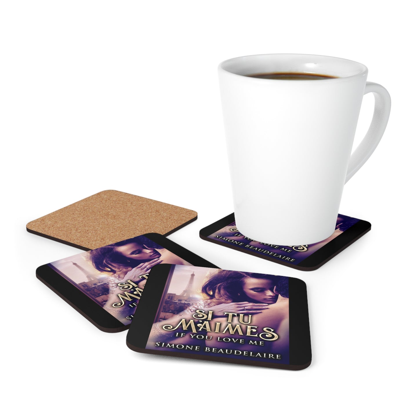 Si Tu M'Aimes - Corkwood Coaster Set