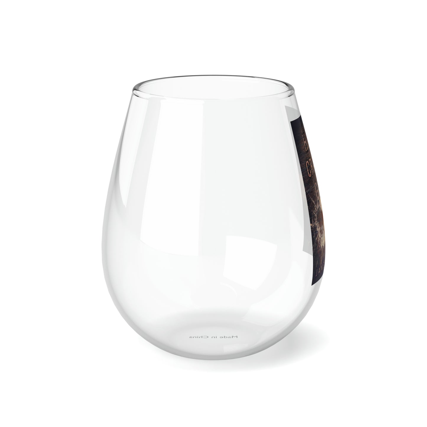 Hiding Cracked Glass - Stemless Wine Glass, 11.75oz