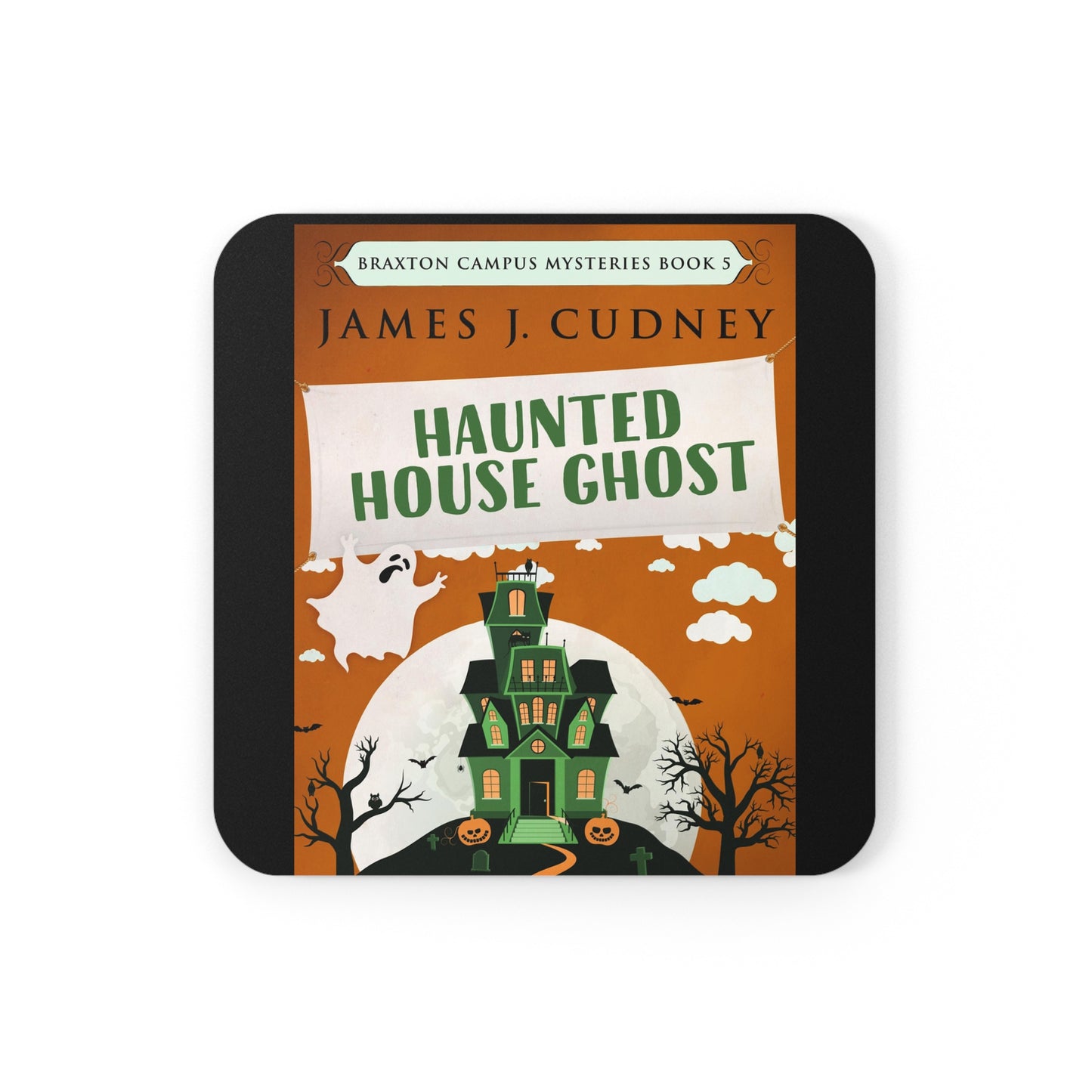 Haunted House Ghost - Corkwood Coaster Set