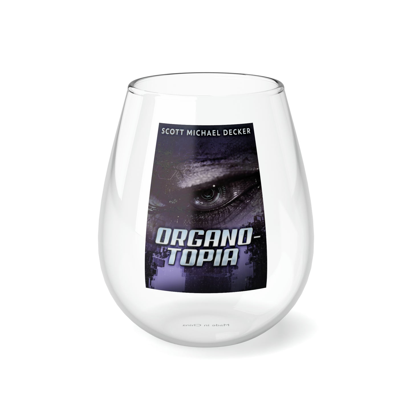 Organo-Topia - Stemless Wine Glass, 11.75oz