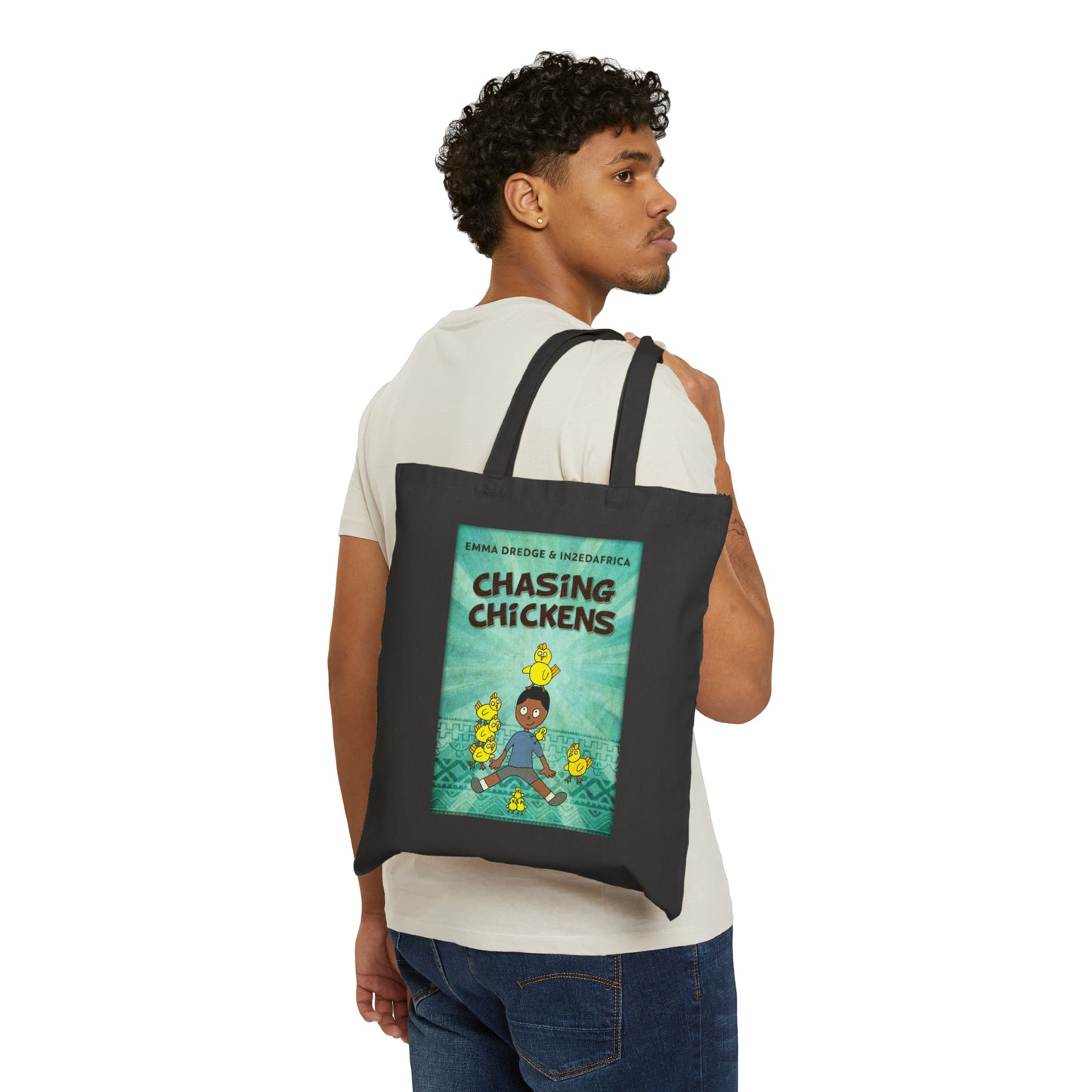 Chasing Chickens - Cotton Canvas Tote Bag