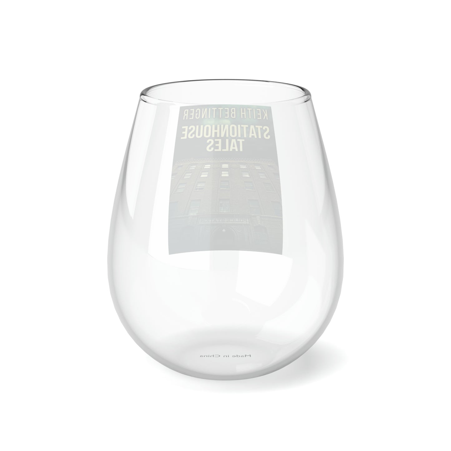 Stationhouse Tales - Stemless Wine Glass, 11.75oz