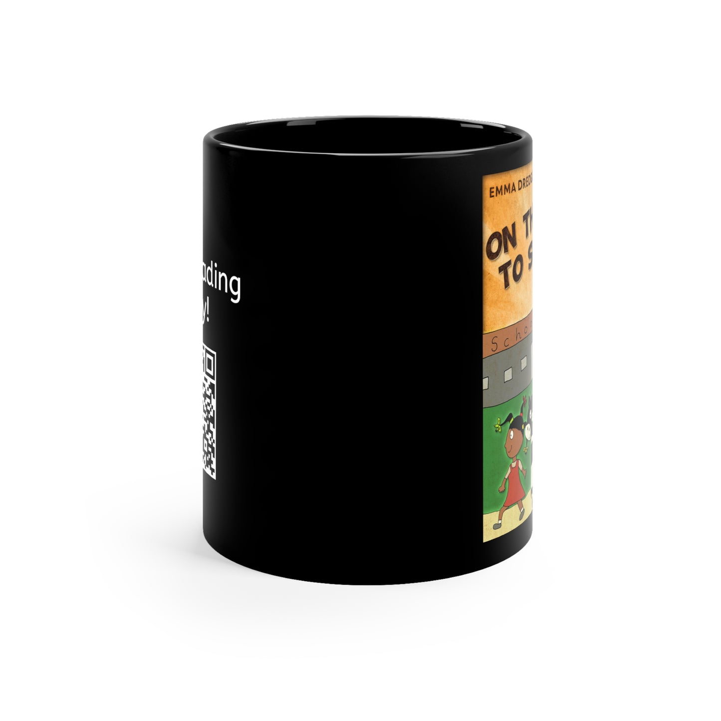 On The Way To School - Black Coffee Mug