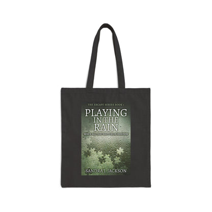 Playing in The Rain - Cotton Canvas Tote Bag