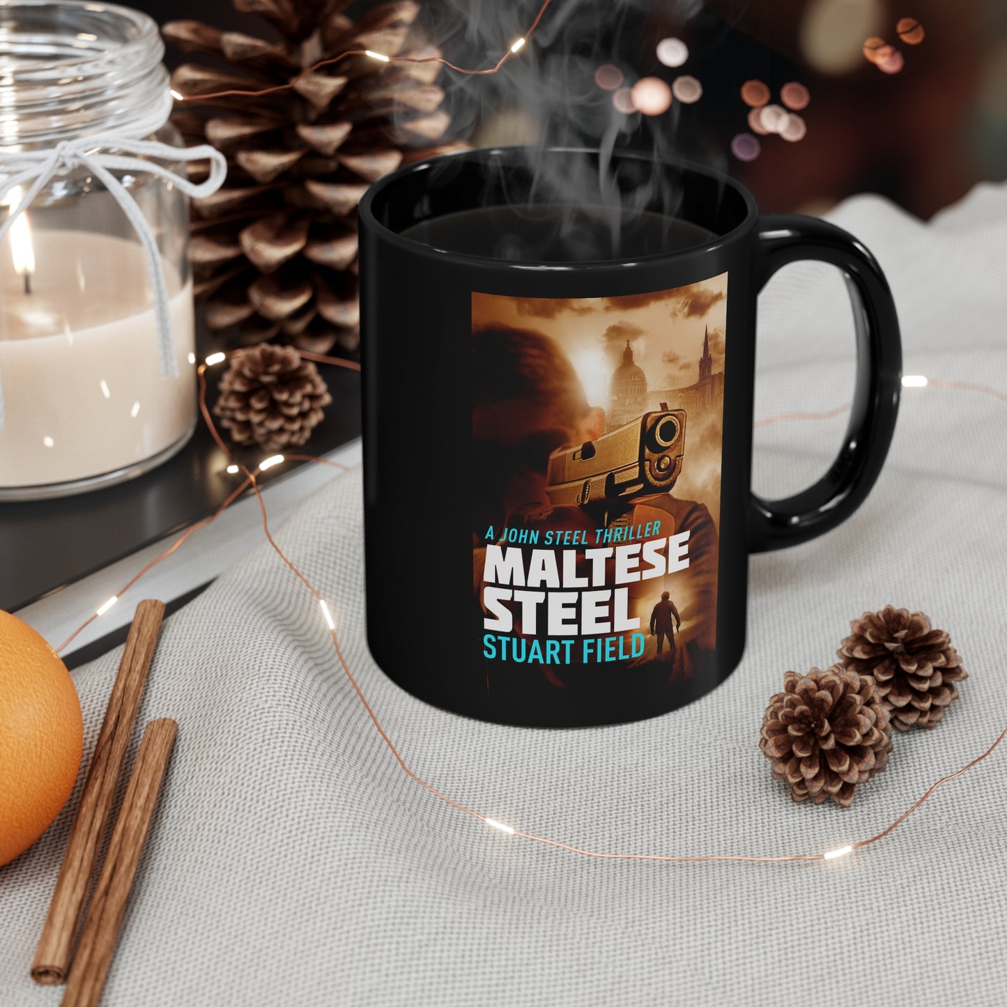 Maltese Steel - Black Coffee Mug