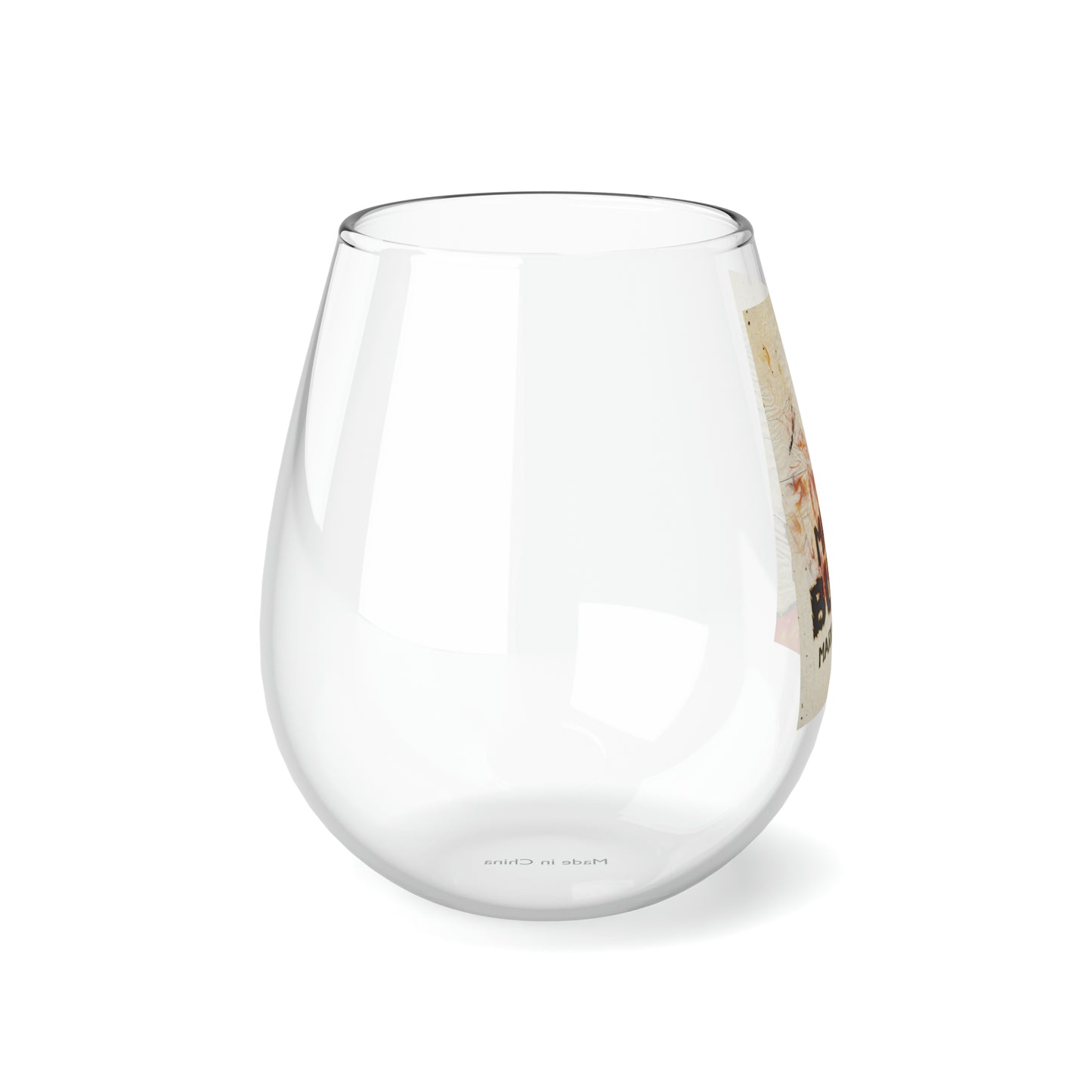 Malibu Burns - Stemless Wine Glass, 11.75oz