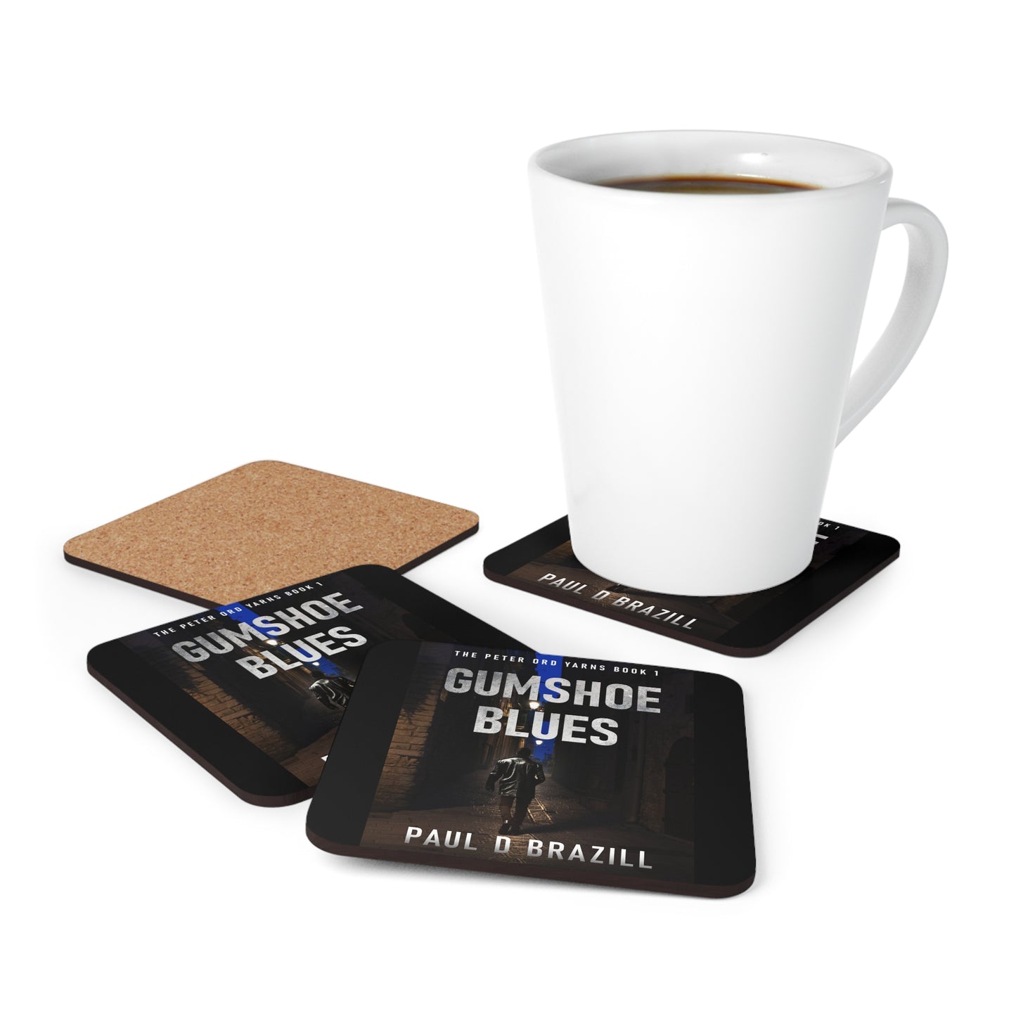 Gumshoe Blues - Corkwood Coaster Set