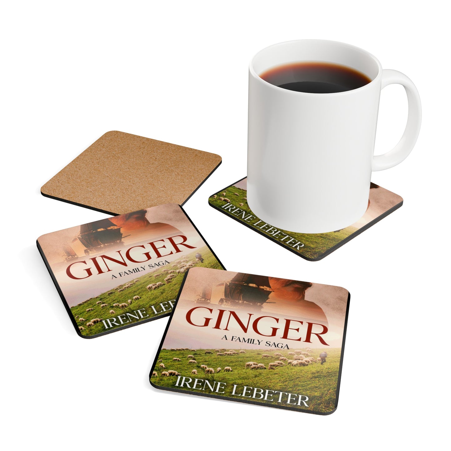 Ginger - Corkwood Coaster Set