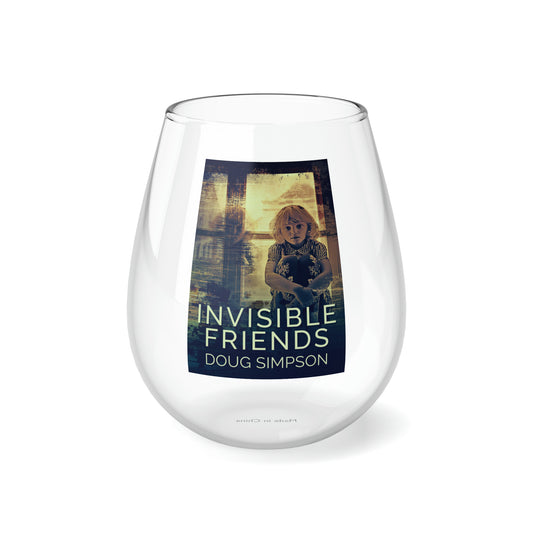 Invisible Friends - Stemless Wine Glass, 11.75oz