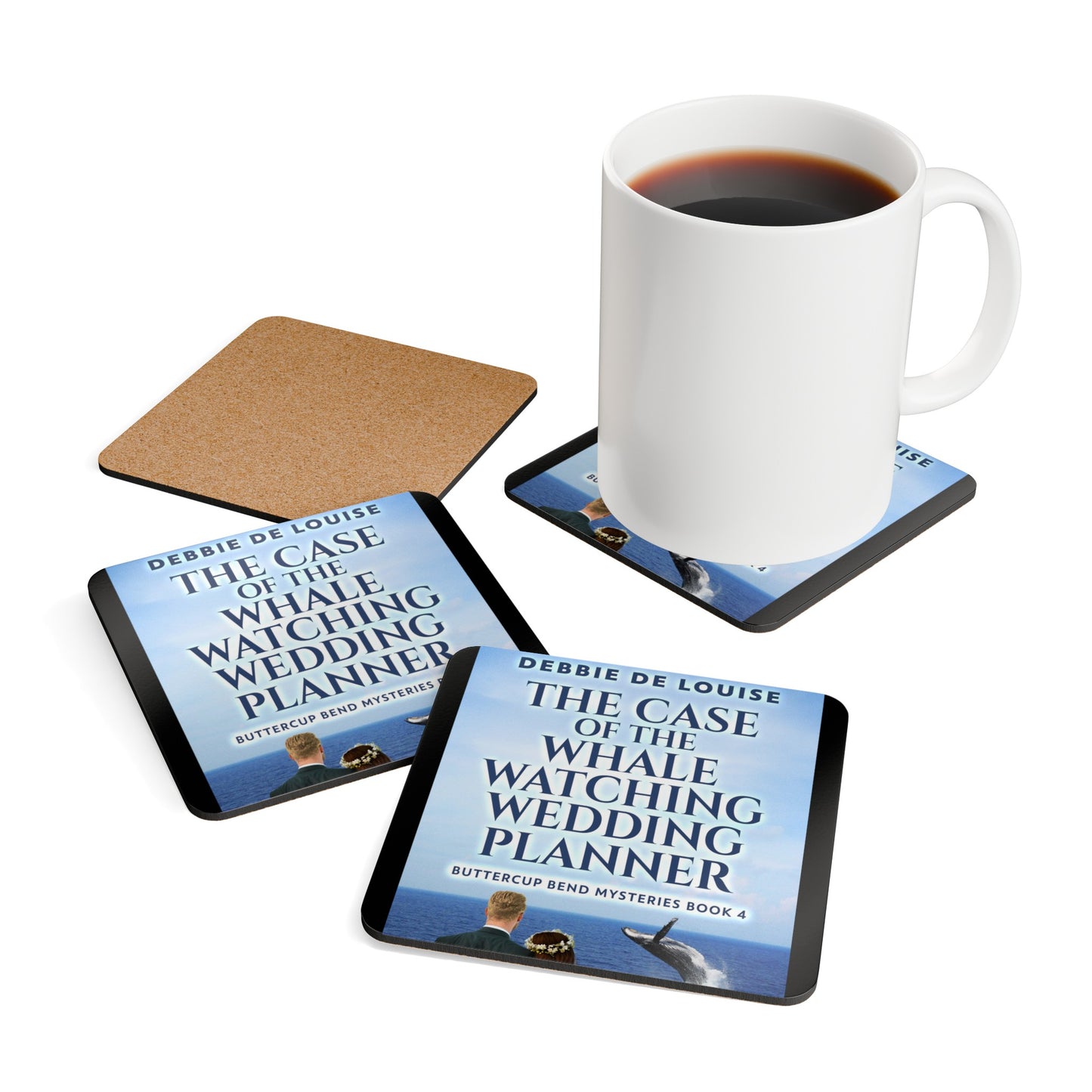 The Case of the Whale Watching Wedding Planner - Corkwood Coaster Set