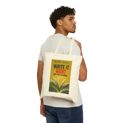 Write It Right - Cotton Canvas Tote Bag