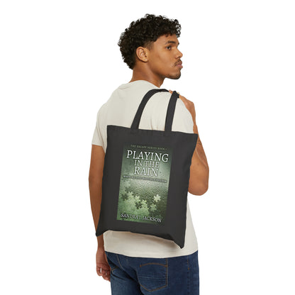 Playing in The Rain - Cotton Canvas Tote Bag