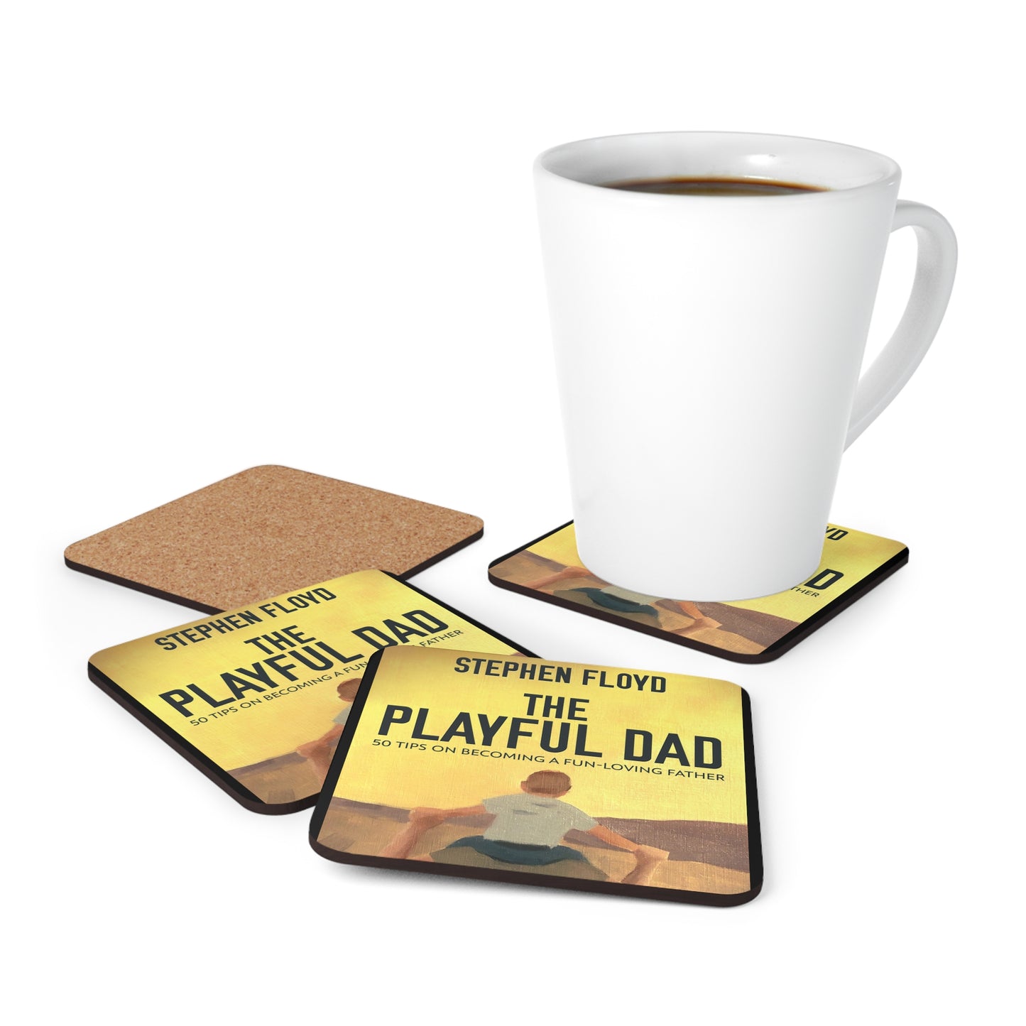 The Playful Dad - Corkwood Coaster Set