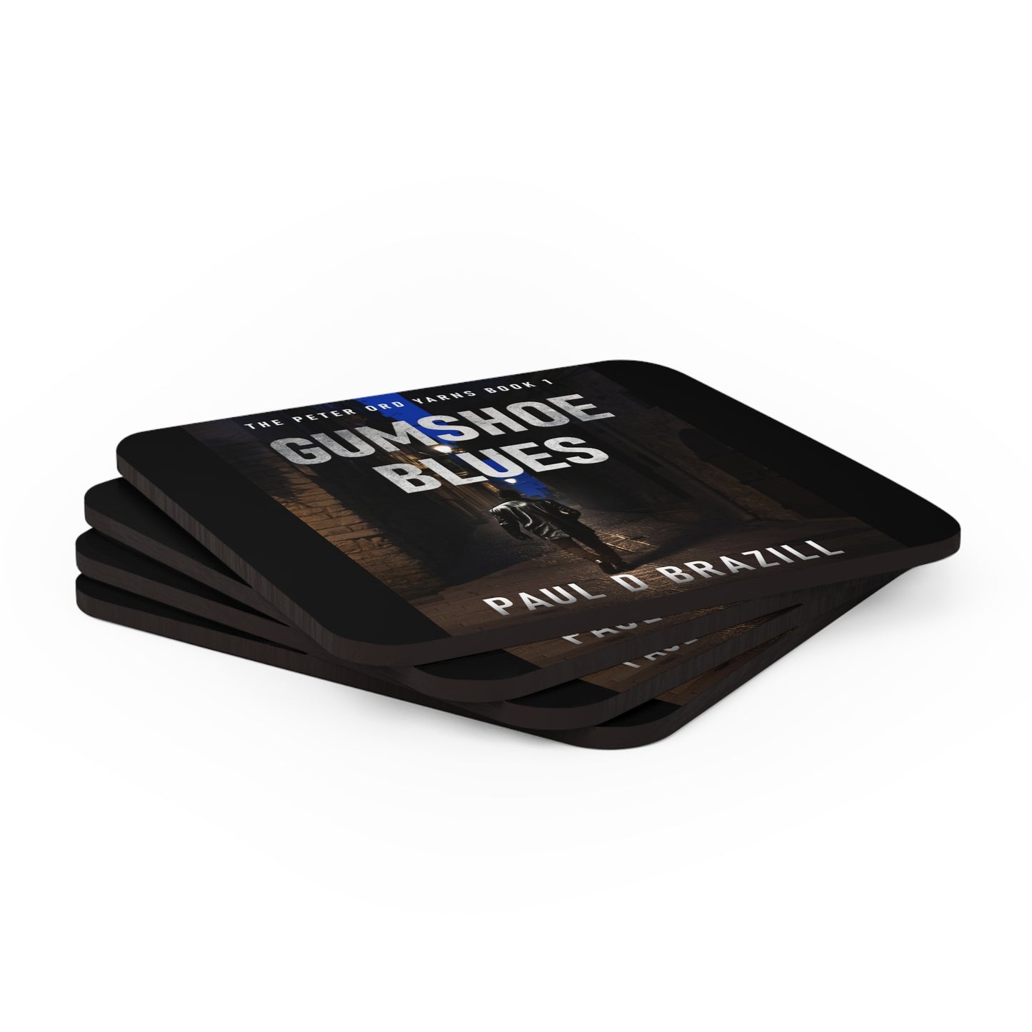 Gumshoe Blues - Corkwood Coaster Set