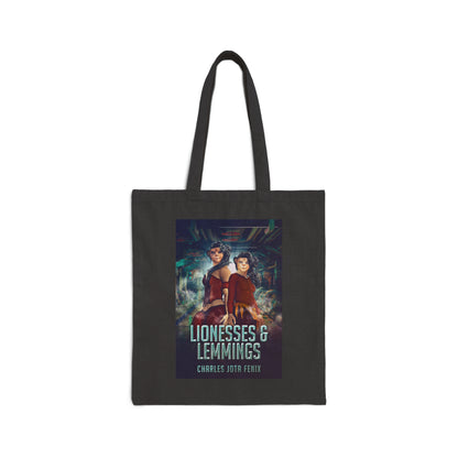 Lionesses & Lemmings - Cotton Canvas Tote Bag