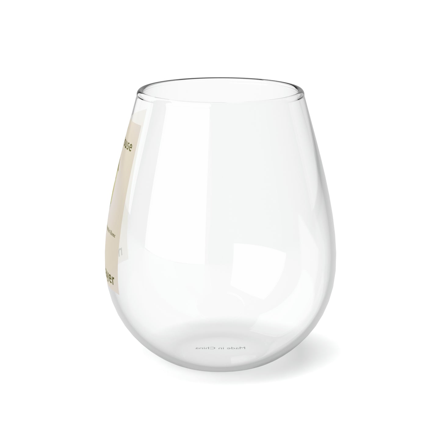 The Naked House - Stemless Wine Glass, 11.75oz