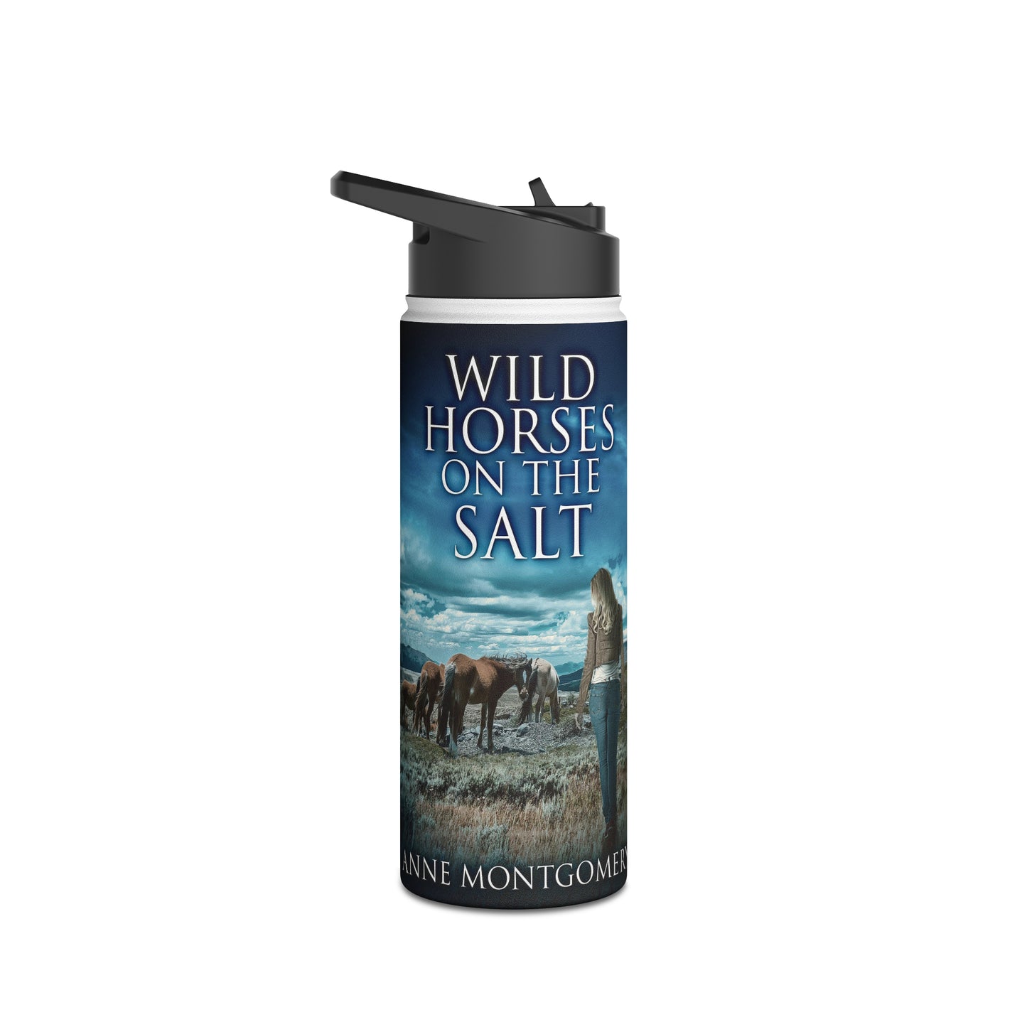 Wild Horses On The Salt - Stainless Steel Water Bottle