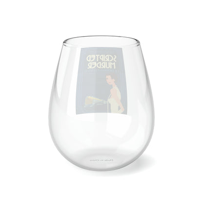 Scripted Murder - Stemless Wine Glass, 11.75oz