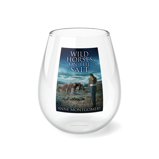 Wild Horses On The Salt - Stemless Wine Glass, 11.75oz