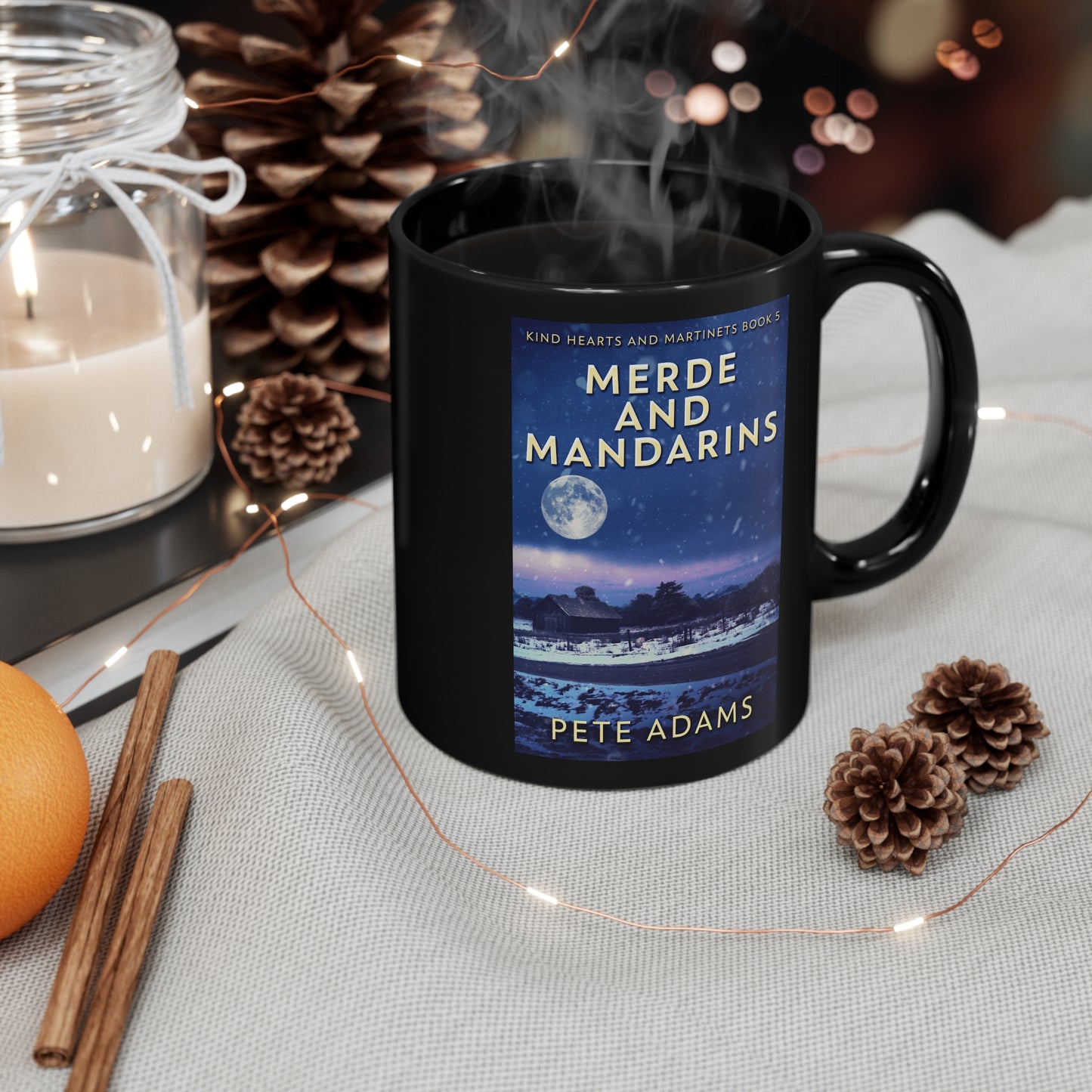 Merde And Mandarins - Black Coffee Mug