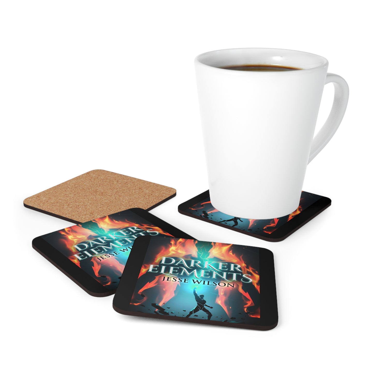 Darker Elements - Corkwood Coaster Set