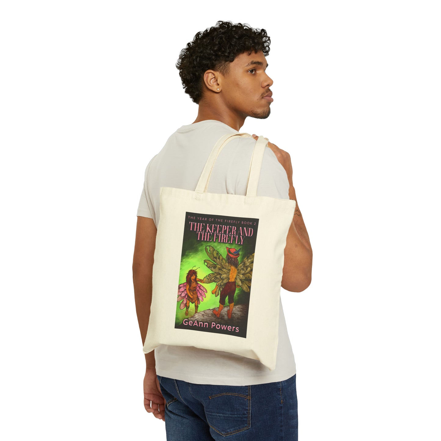 The Keeper And The Firefly - Cotton Canvas Tote Bag