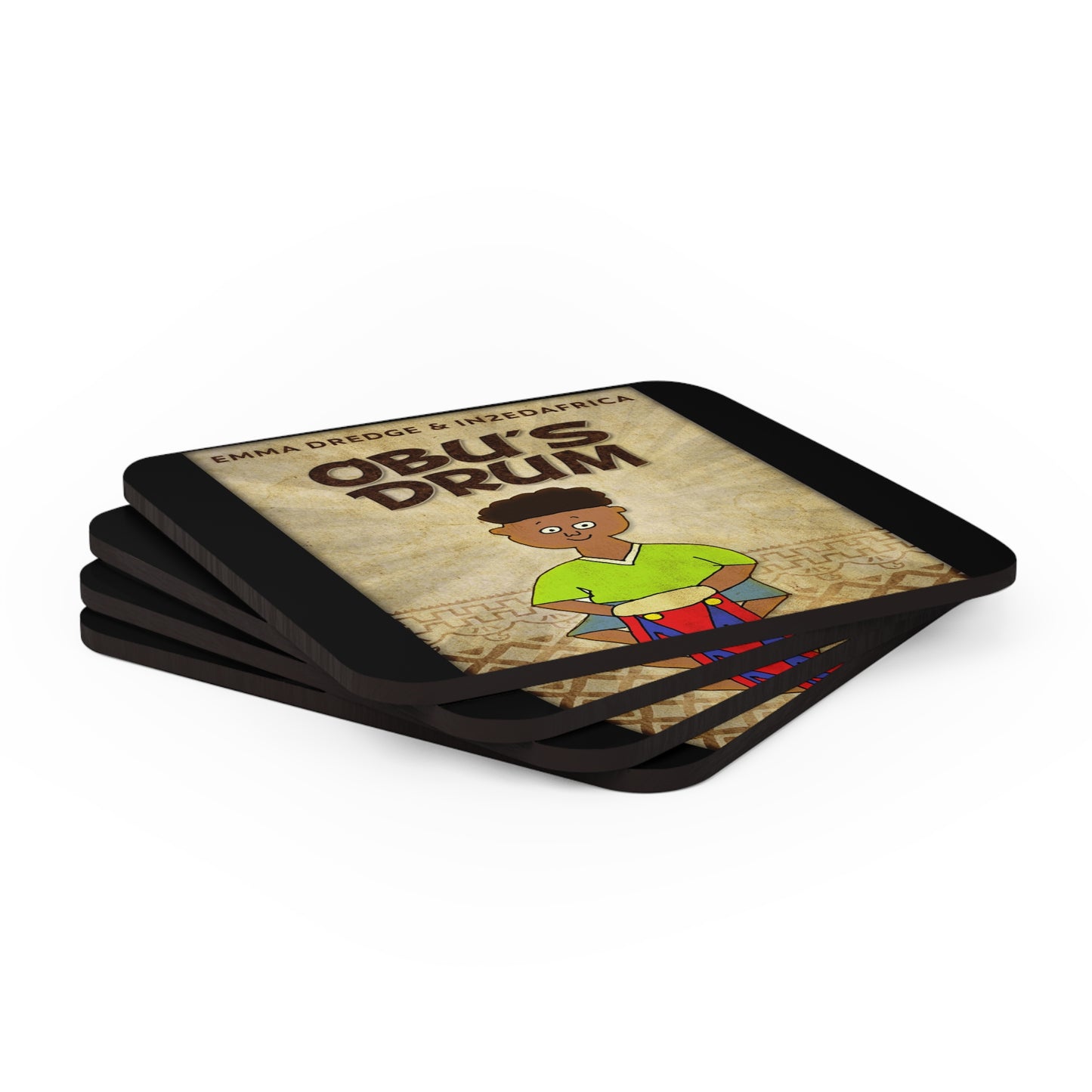 Obu's Drum - Corkwood Coaster Set