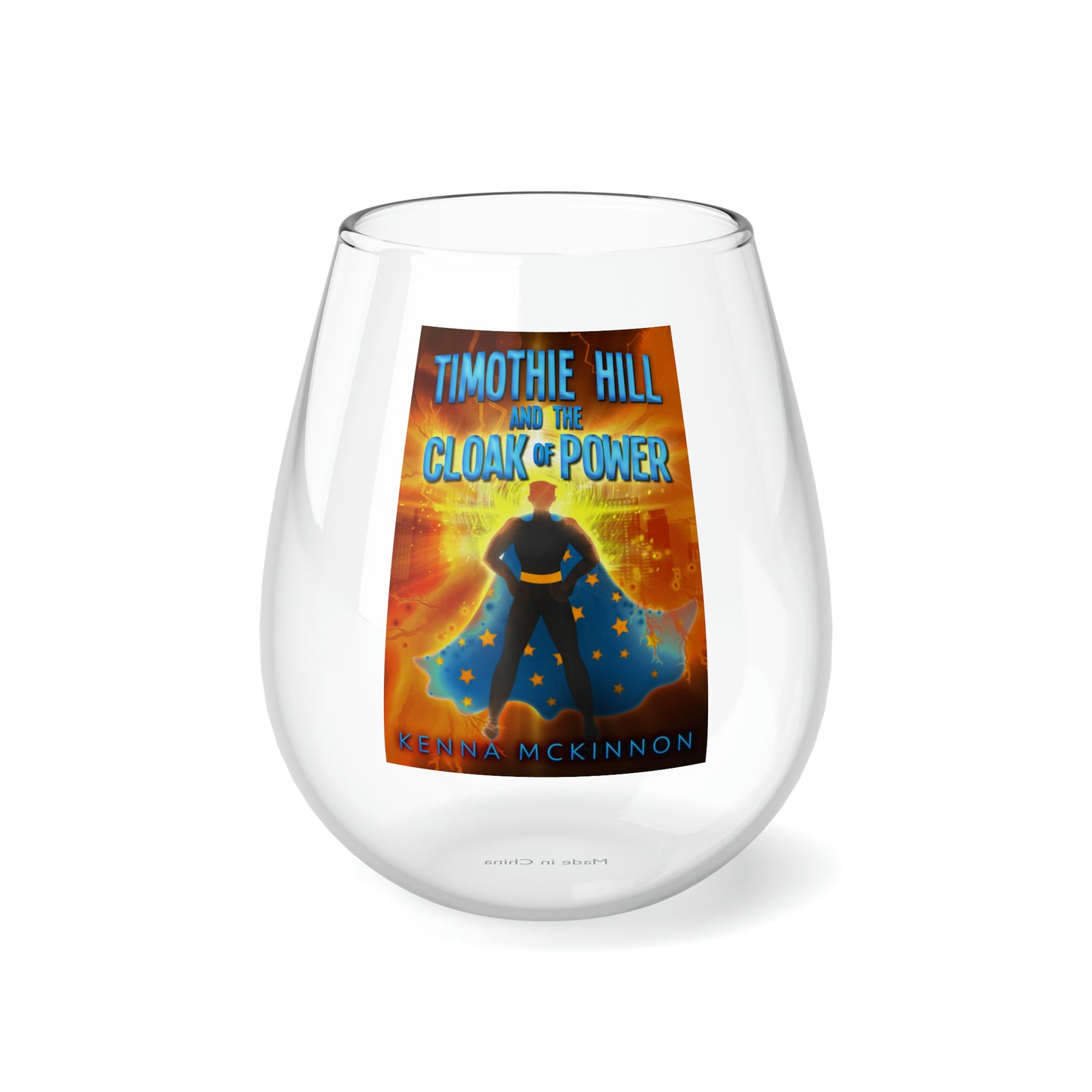 Timothie Hill and the Cloak of Power - Stemless Wine Glass, 11.75oz