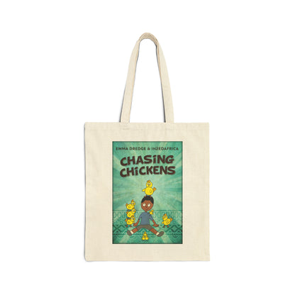 Chasing Chickens - Cotton Canvas Tote Bag