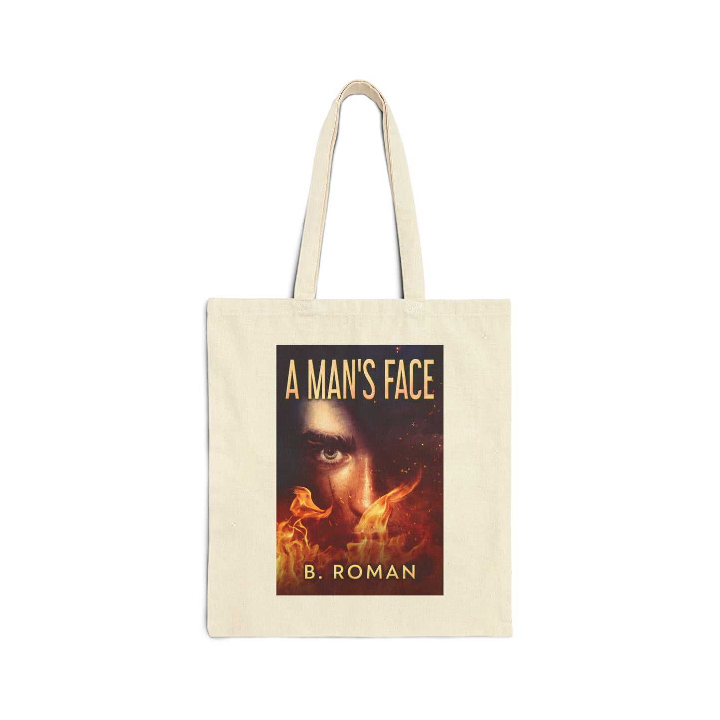 A Man's Face - Cotton Canvas Tote Bag