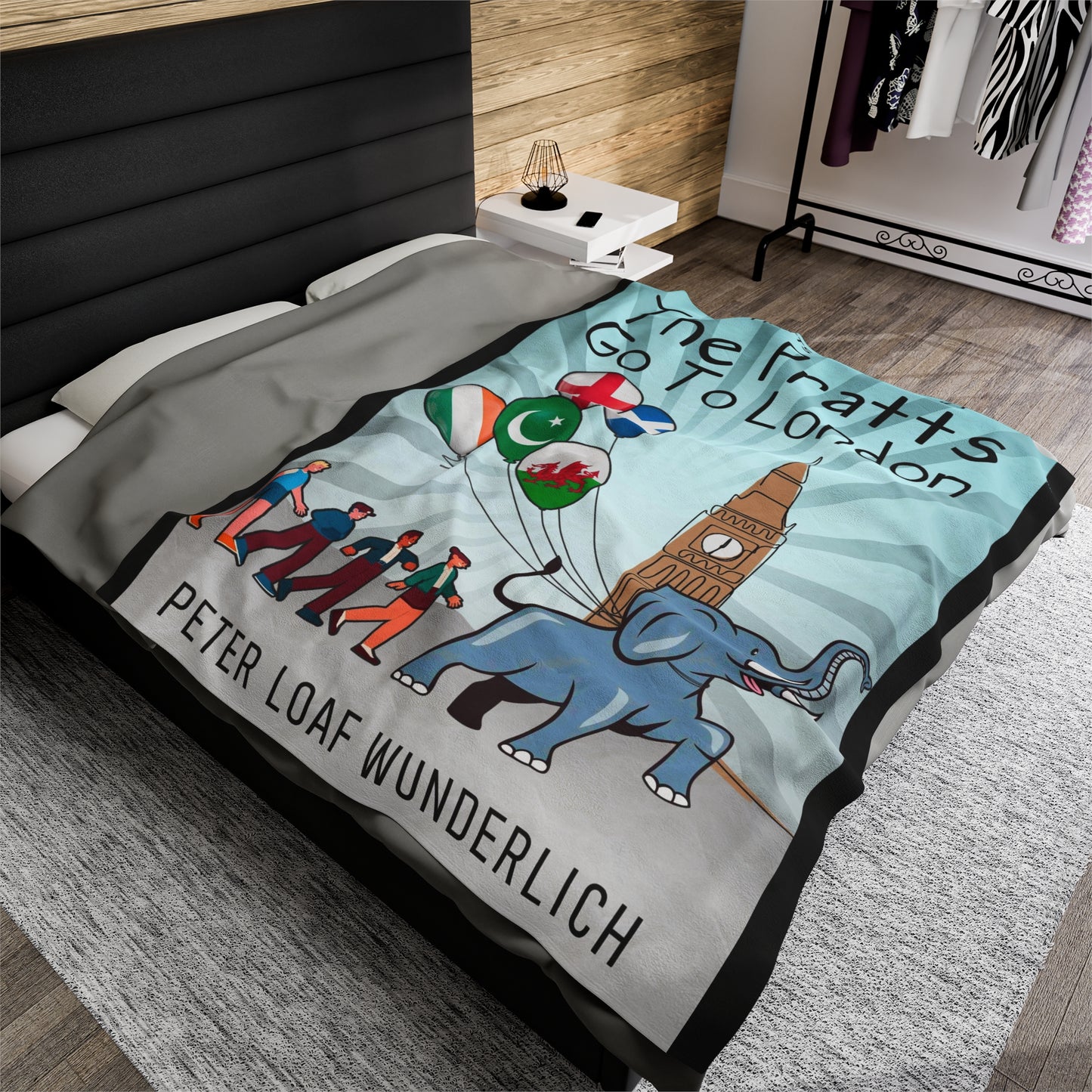 The Pratts Go To London - Velveteen Plush Blanket