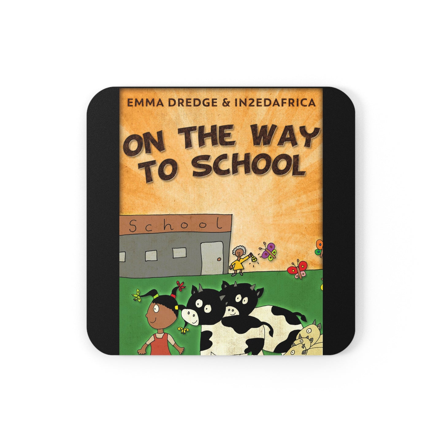 On The Way To School - Corkwood Coaster Set