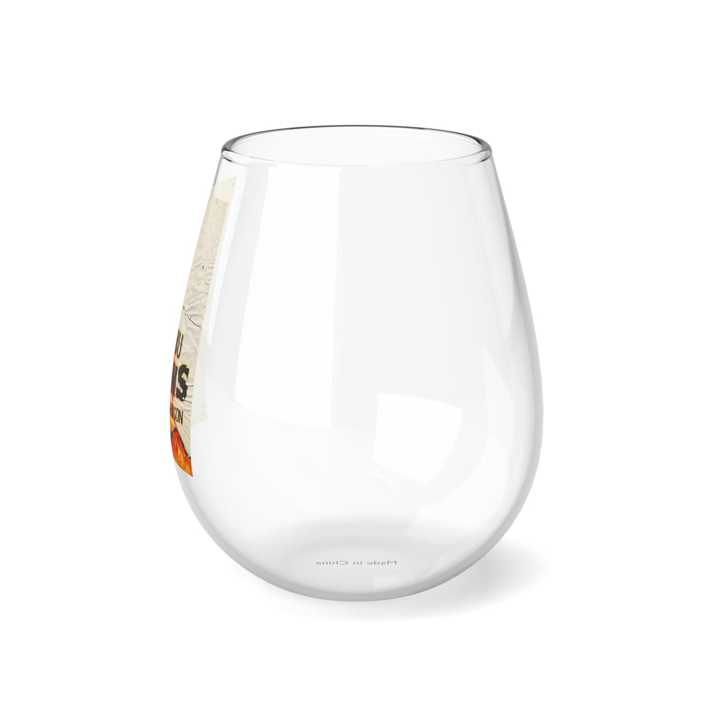 Malibu Burns - Stemless Wine Glass, 11.75oz