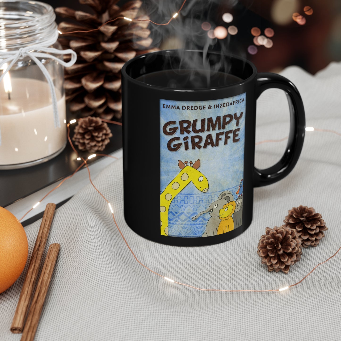 Grumpy Giraffe - Black Coffee Mug