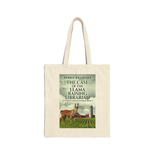 The Case of the Llama Raising Librarian - Cotton Canvas Tote Bag