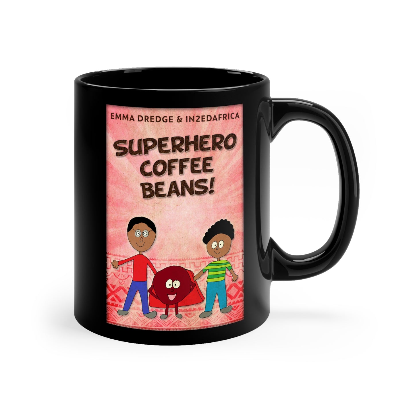 Superhero Coffee Beans! - Black Coffee Mug