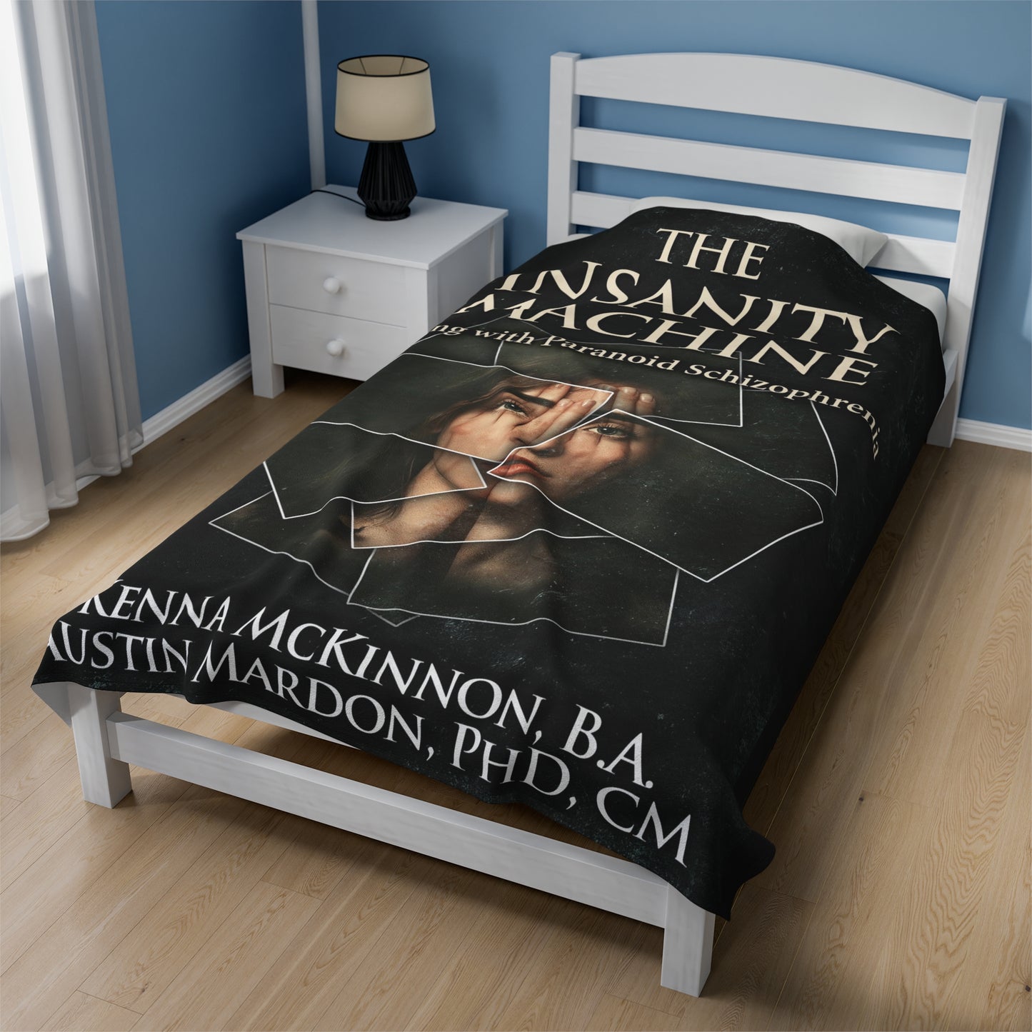 The Insanity Machine - Life with Paranoid Schizophrenia - Velveteen Plush Blanket