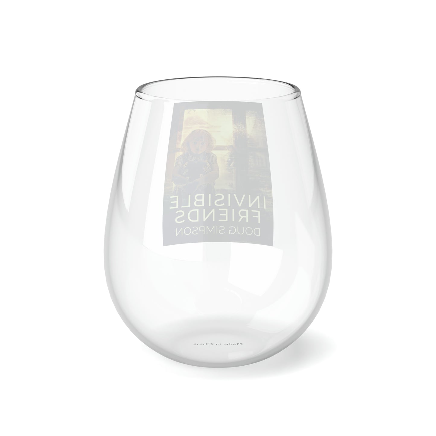 Invisible Friends - Stemless Wine Glass, 11.75oz