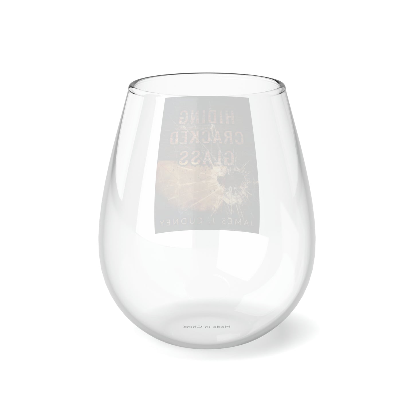 Hiding Cracked Glass - Stemless Wine Glass, 11.75oz