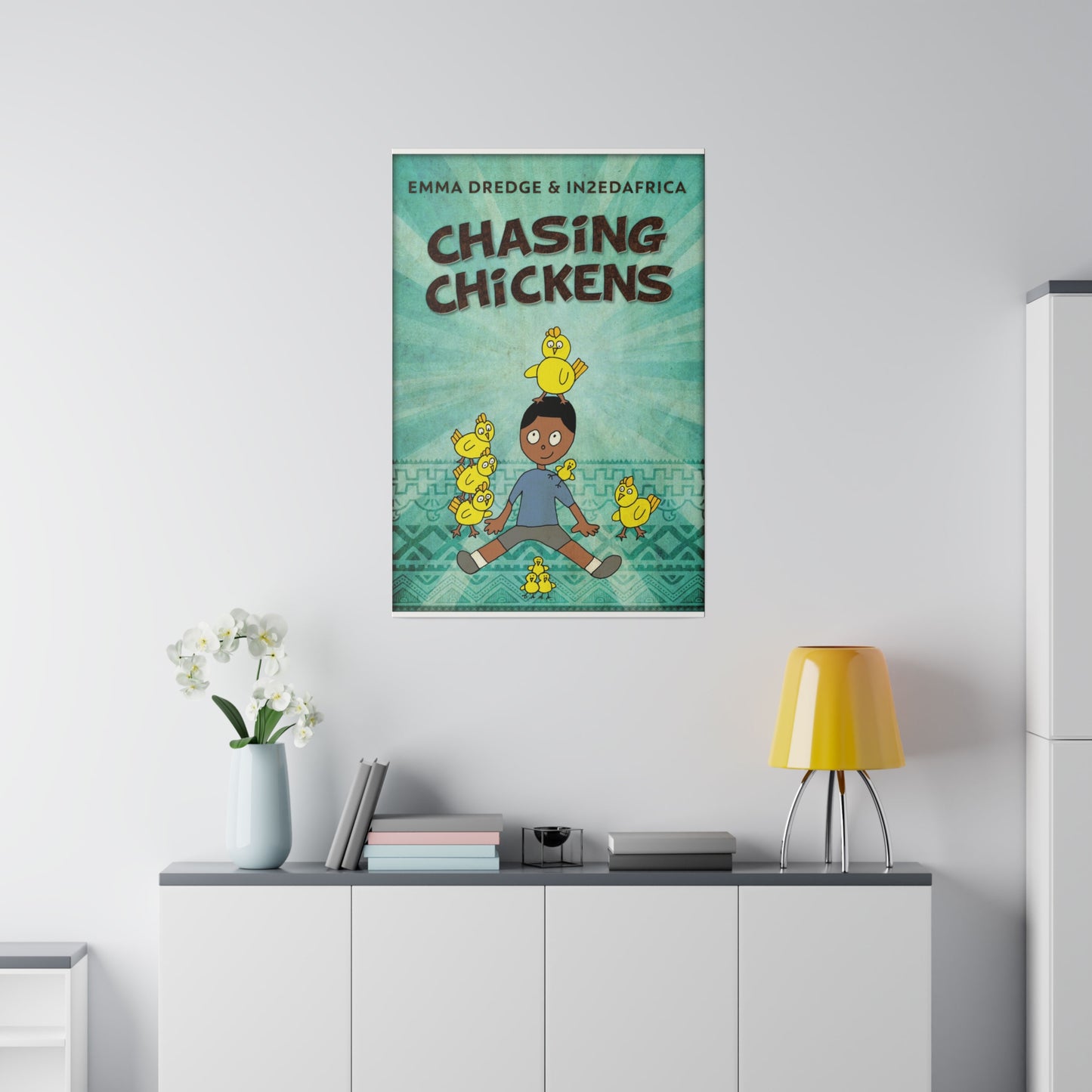 Chasing Chickens - Canvas