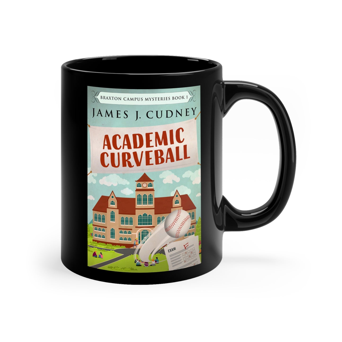 Academic Curveball - Black Coffee Mug