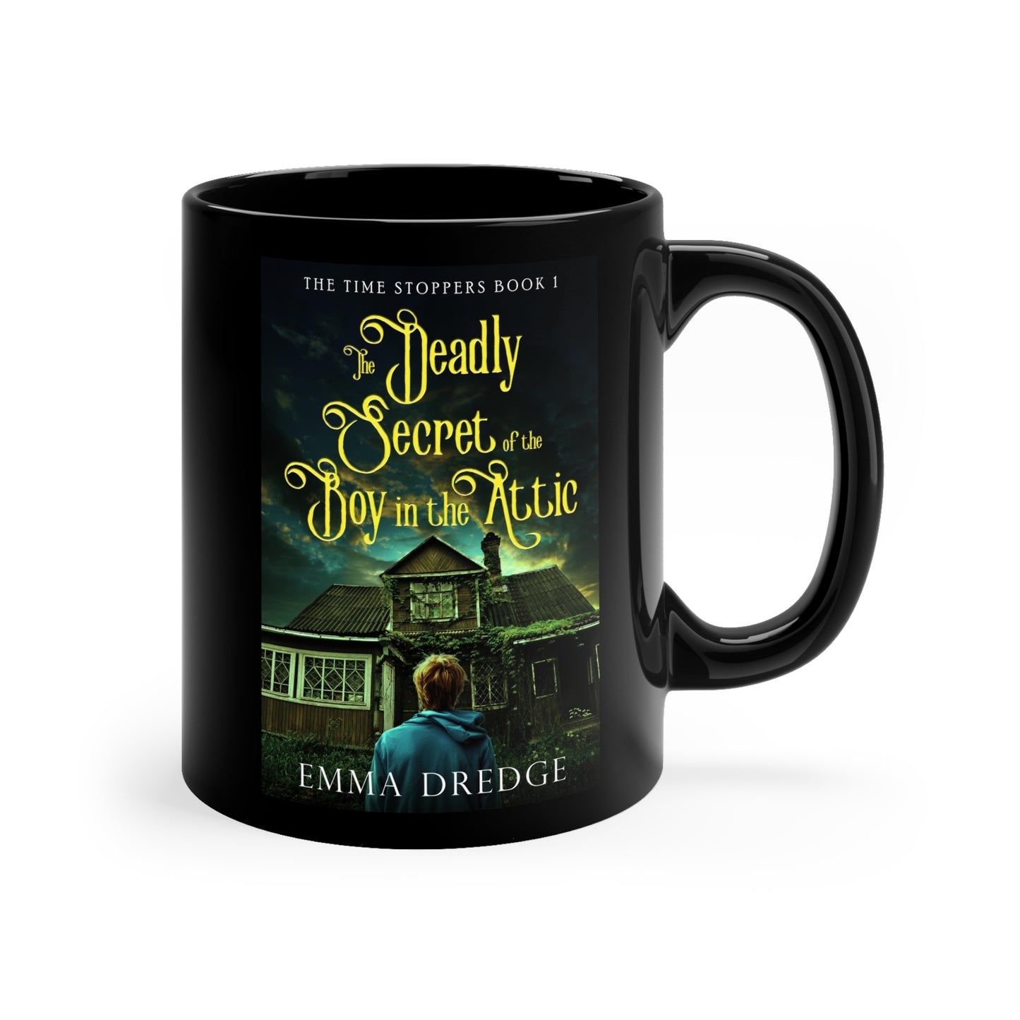 The Deadly Secret of the Boy in the Attic - Black Coffee Mug