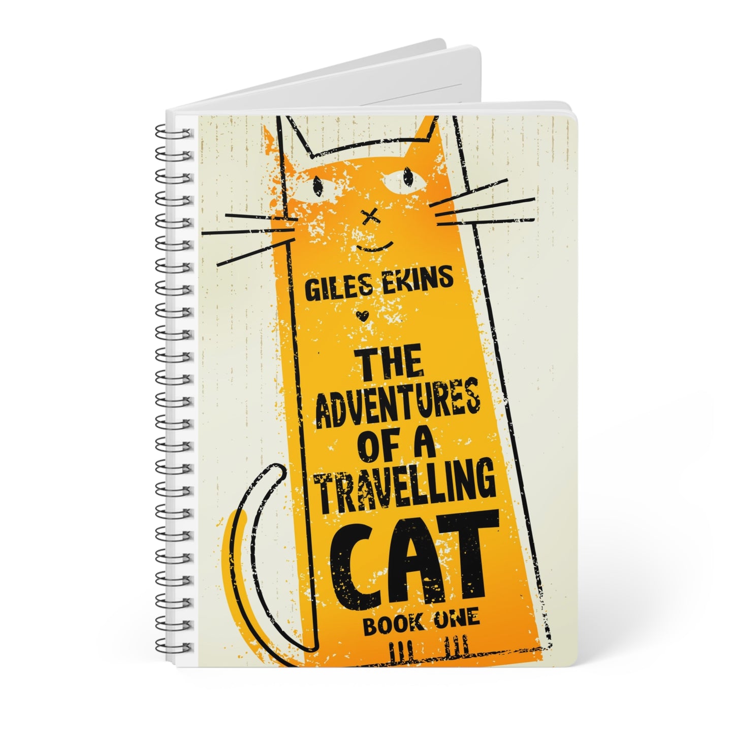 The Adventures Of A Travelling Cat - A5 Wirebound Notebook