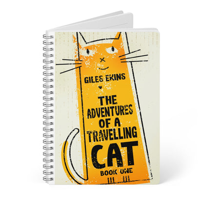 The Adventures Of A Travelling Cat - A5 Wirebound Notebook