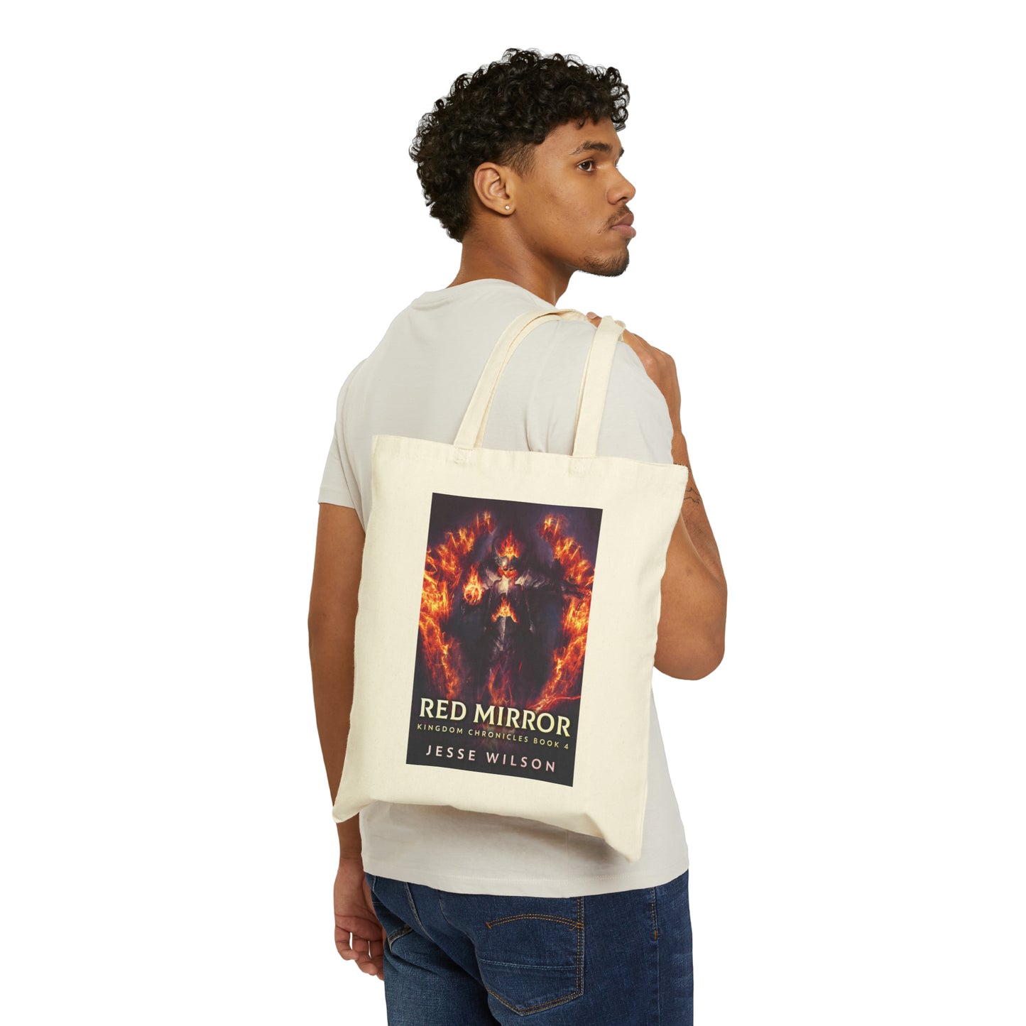 Red Mirror - Cotton Canvas Tote Bag